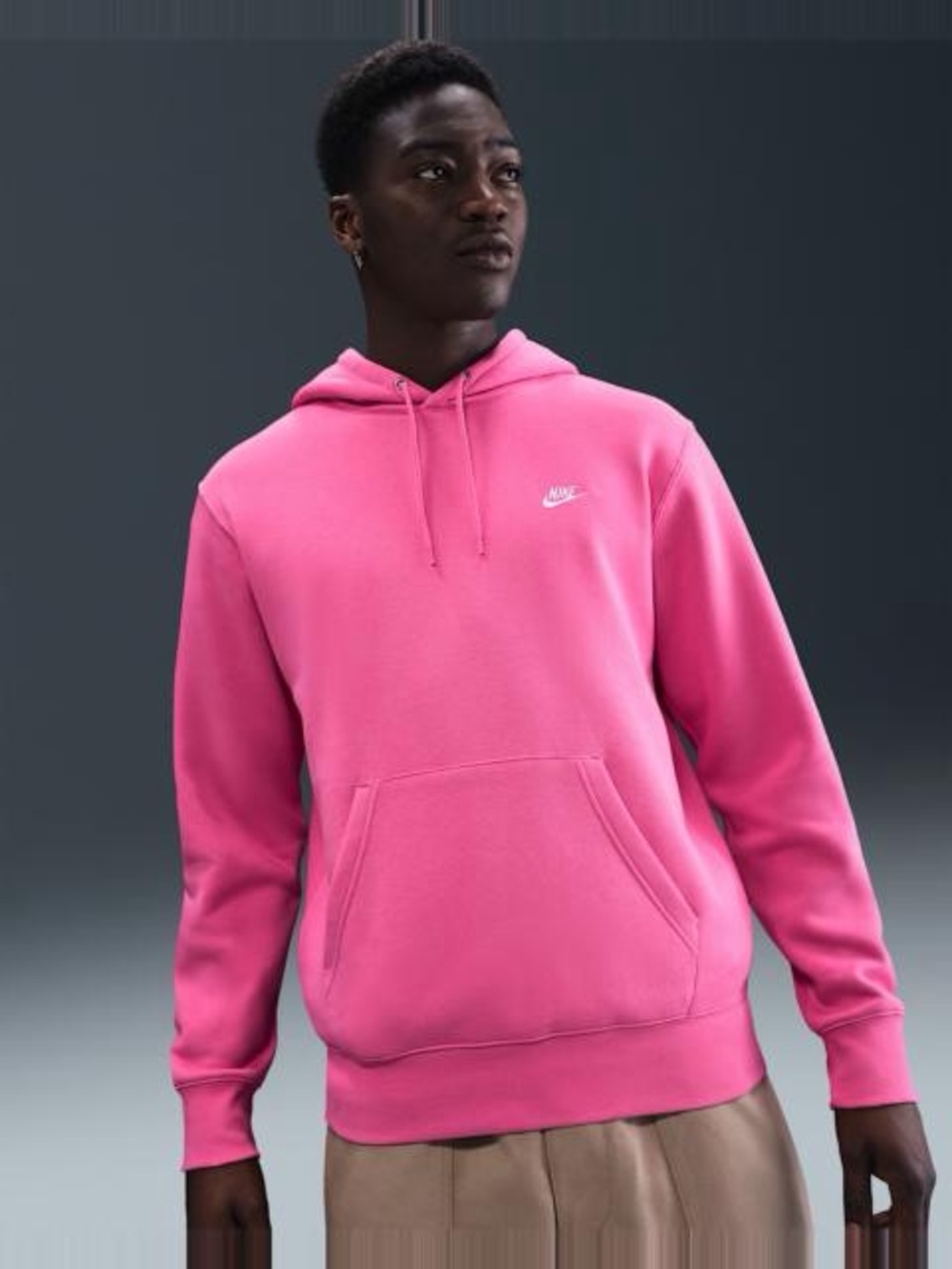 Nike Men’s Hot Pink Pullover Hoodie